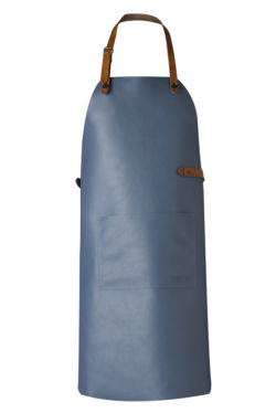 classic leather apron blue