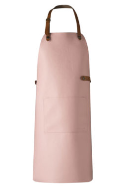 classic leather apron pink