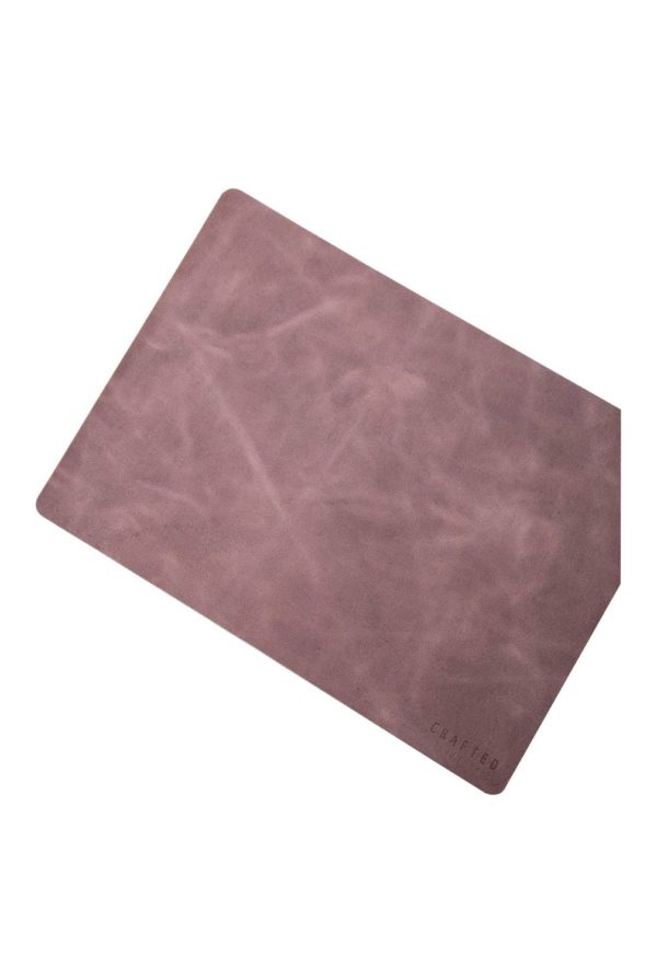 Vintage Leather Placemat Grey Crafted Leather