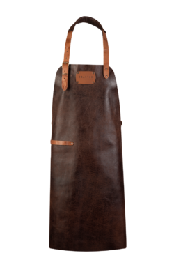 leather apron brown