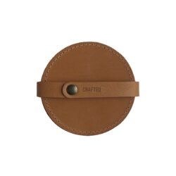 leather coaster natural